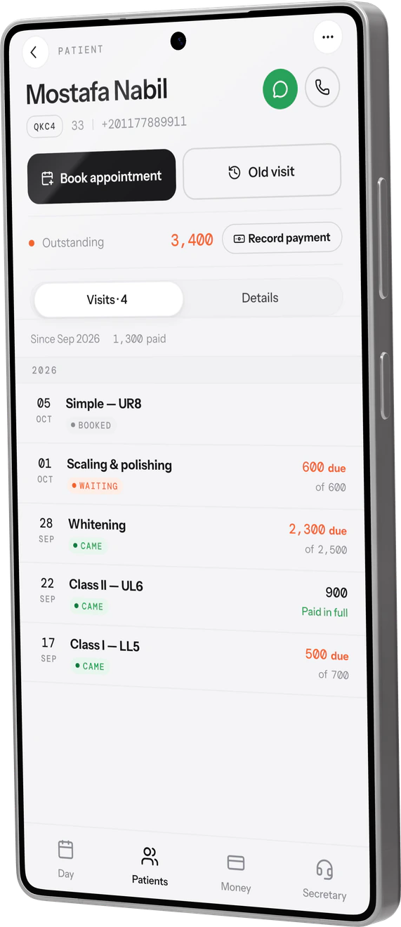 Lustre on a phone: a patient's record